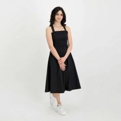 WOOLRICH ABITO MEDIO POPLINE DONNA Nero -Offerta Economica Novità woolrich cfwwdr0098frut3027 abito popeline medium donna casual donna 044674101 100 6