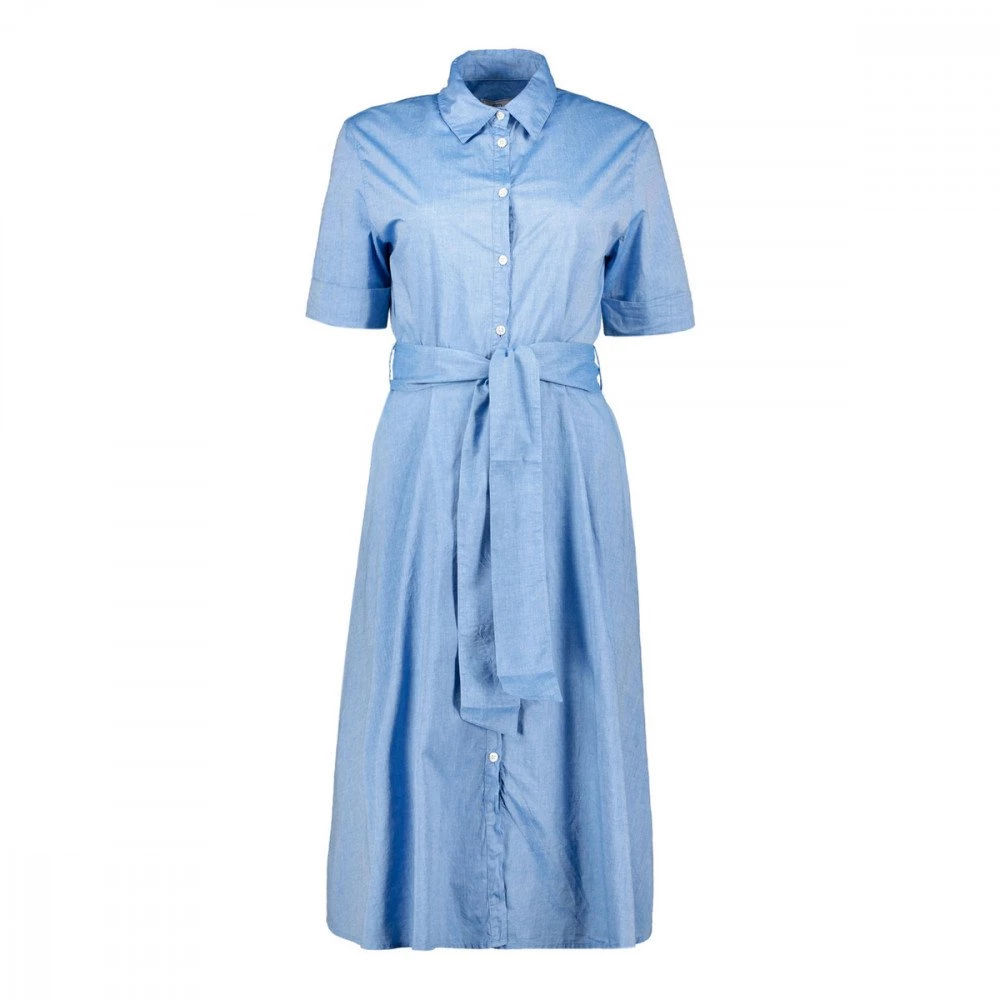 WOOLRICH ABITO CHEMISIER IN CHAMBRAY DONNA Azzurro 3 WOOLRICH ABITO CHEMISIER IN CHAMBRAY DONNA Azzurro