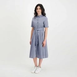 WOOLRICH ABITO CHEMISIER IN CHAMBRAY DONNA Blu -Offerta Economica Novità woolrich cfwwdr0106frut2910 abito chemisier in chambray donna casual donna 044674701 3989 3
