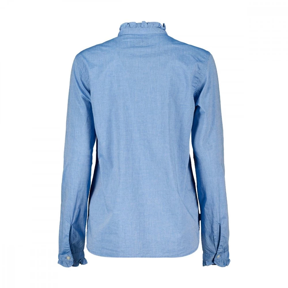 WOOLRICH CAMICIA CHAMBRAY VOLANT DONNA Azzurro 4 WOOLRICH CAMICIA CHAMBRAY VOLANT DONNA Azzurro - immagine 2